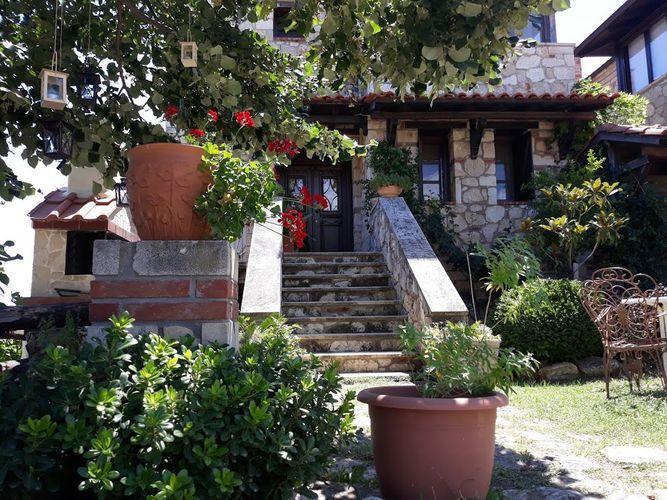 Vila Stone House Andromeda Psakoudia Exteriér fotografie
